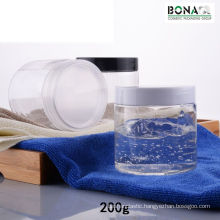 200ml Pet Clear Jar with Plastic Screw on Cap